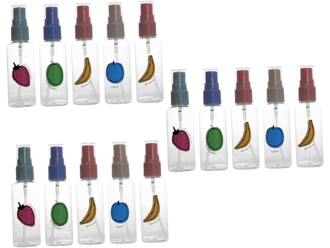 Com 3 Frascos De Spray Hidratante Com Estampa De Desenho Animado, Recarregáveis E Reutilizáveis.