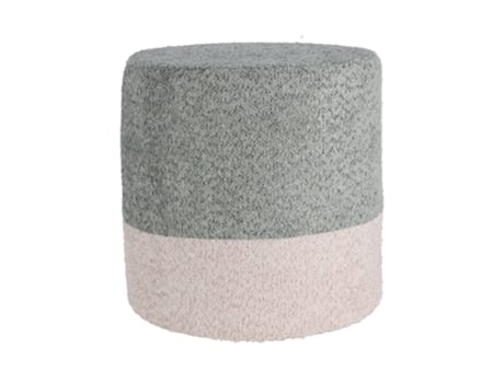 Banco Well Home Boucle Ø35cm Bege Com Azul Wellhome