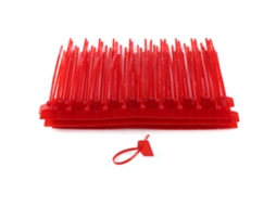 100 Unidades De Cintas De Etiquetado De Cabo De Rede De Nylon 4*160mm Para Identificação (vermelho)