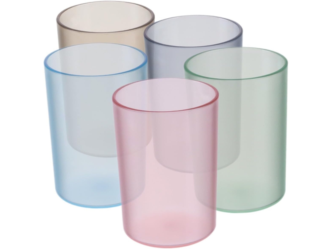 Conjunto De 5, Transparente, Em Plástico Para Banheiro