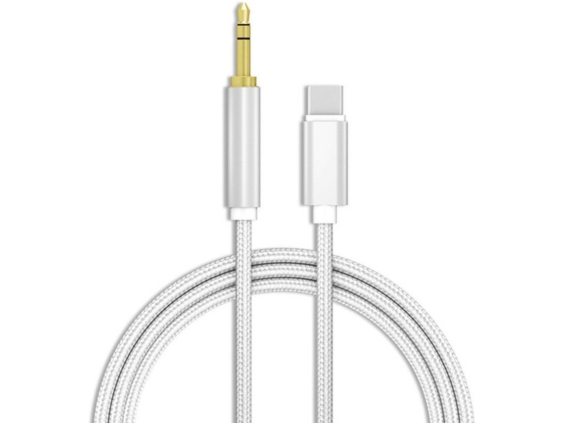 Cabo Auxiliar para Carro USB C 3,5 mm 1 m Prata YANYXR