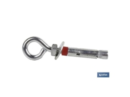 Anclaje metalico c/argolla 8/11x60   caja 80 unid.