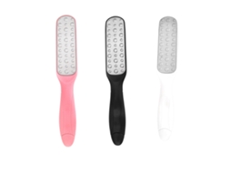 Kit de 3 Limas de Pé de Dupla Face Branco Preto e Rosa Cuidados com Os Pés