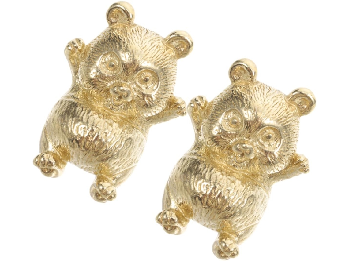 Conjunto De 2 Puxadores Latão Em Formato Panda Para Armários, Ferragens Vintage Para Móveis, Gavetas E Quartos