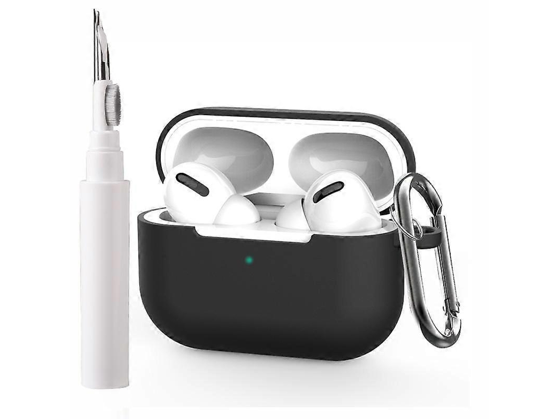 Capa protetora de silicone para fones de ouvido com estojo de limpeza + Fivela para Pendurar para AirPods Pro GIECY