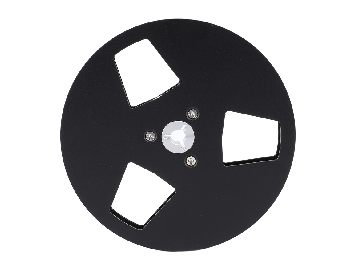 Aetheria bobina de Fita Vazia de Liga de Alumínio 3 Buracos 5 Polegadas para Gravadora Reel To Reel 1/4 Polegada Preta