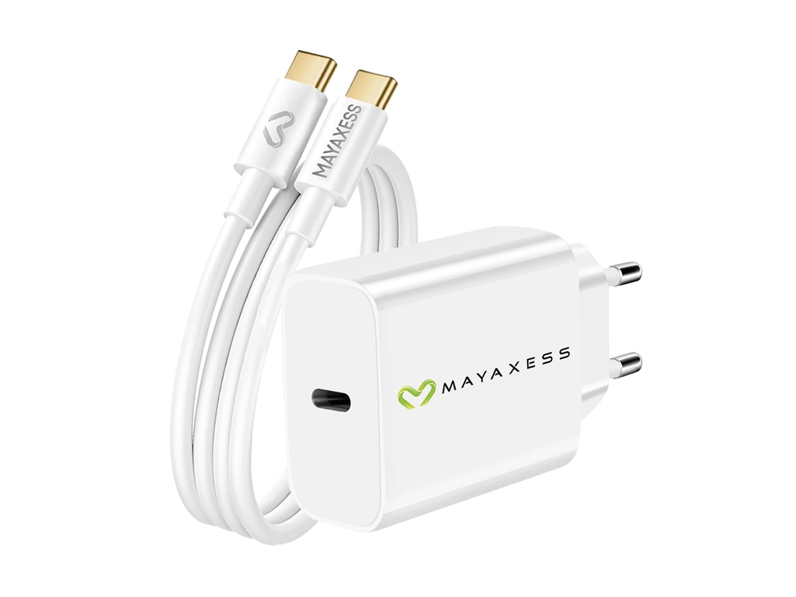 Mayaxess Carregador De Parede Para Galaxy S26 Plus 20w + Cabo Usb-c 1m Branco