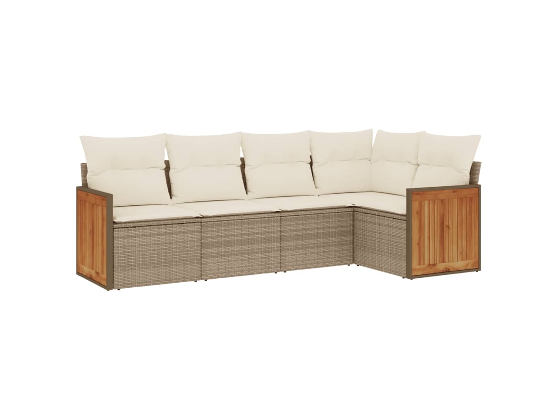 Garden Sofa Set, Garden Sofa Sets Vidaxl Bege Rattan / Vime (n/a)