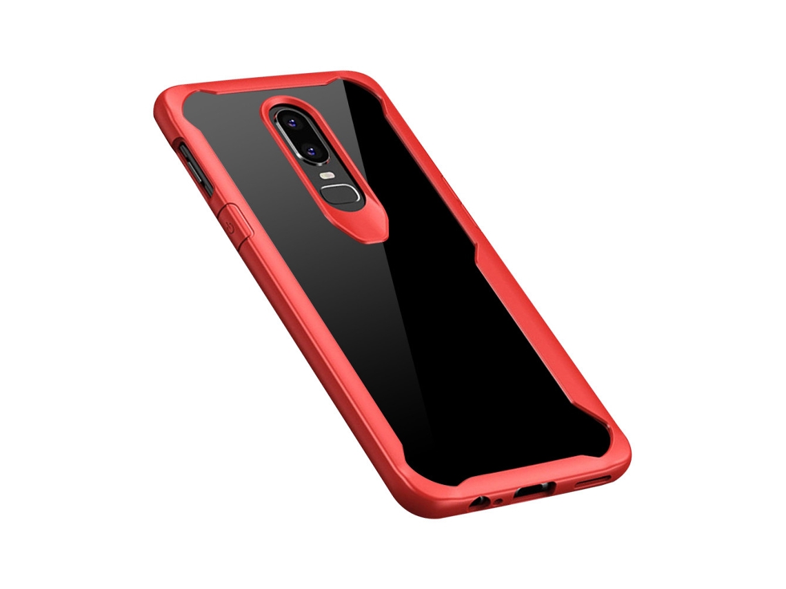 Capa de telefone série Tang para Oneplus 6, vermelha EOOCOO