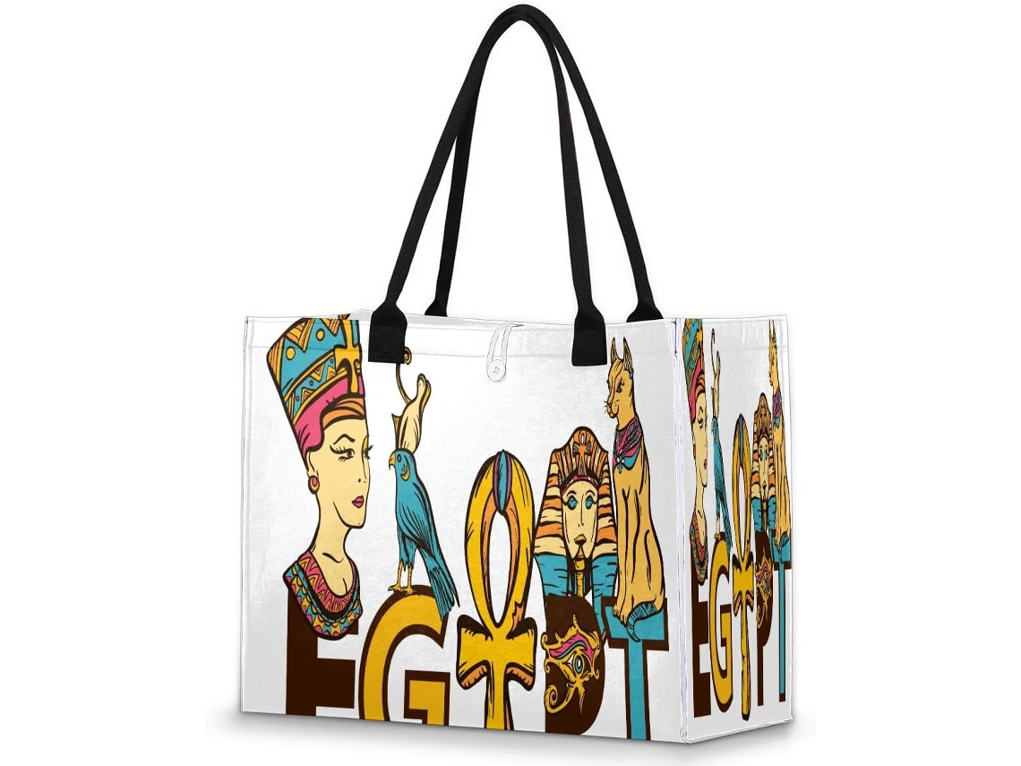 Bolsa Grande Tropicallife para Mulheres e Meninas 42 X 17 33 Cm Estampa do Antigo Egito Designs