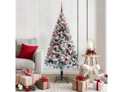 Vidaxl Árvore De Natal Artificial Branco 150 Cm Pvc, Aço E Plástico