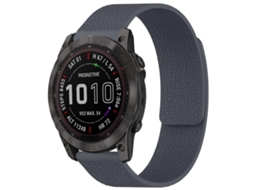 Bracelete para Garmin XIAOMOYU Fenix 8 / 7x / 6x / 5x Silicone Magnético Textura de Lichia Cinza (26mm)