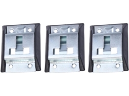 Conjunto De 3 Fechos Galvanizados Para Portas Reboque Carga,suportes Ferro Zincado Reforçados,