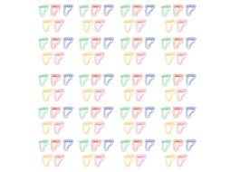 100 Clips Metálicos Em Forma De Impressão Digital, Com Maior Resistência Ao Deslizamento, Para Álbuns De Recortes, Cartões E Escritório.