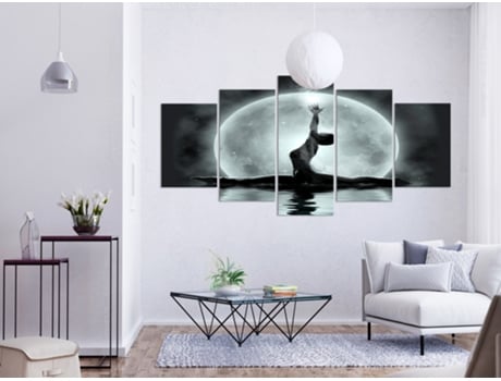 Quadro ARTGEIST Twine (5 Parts) Wide Grey (200x100)