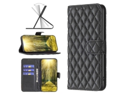 Capa De Celular Tipo Carteira Com Estampa De Diamante Em Couro Para Xiaomi Redmi Note 12s 4g / Note 11