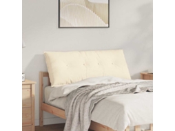Vidaxl Travesseiro Para Costas Creme 120 X 50 Cm