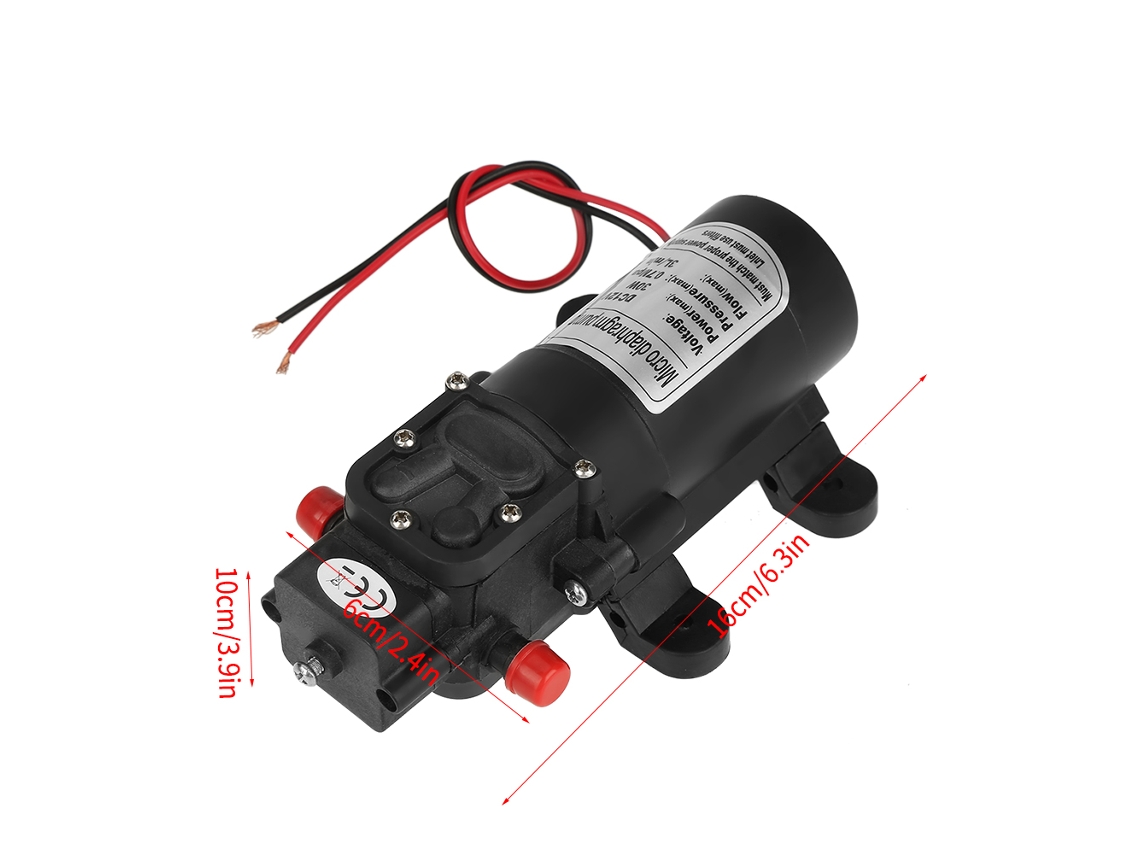Laxiscreed Bomba De Água Micro Diaphragm Dc 12v Com Auto-escorvamento E Filtro Integrado