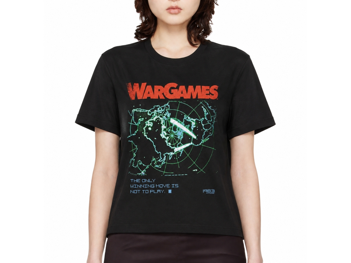 Rockinstone Wargames Movie Winning Move Black Adult T-shirt Size:xl