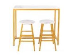Conjunto de mesa de bar com bancos (adequado para cozinha, ideal para sala de jogos)