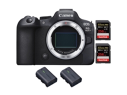 Eos R6 Mark Ii + 2 Sandisk 256gb Uhs ii 300mb/s + 2 Canon Lp e6nh Máquina Fotográfica Híbrida Full frame + Ebook Pricedirect CANON