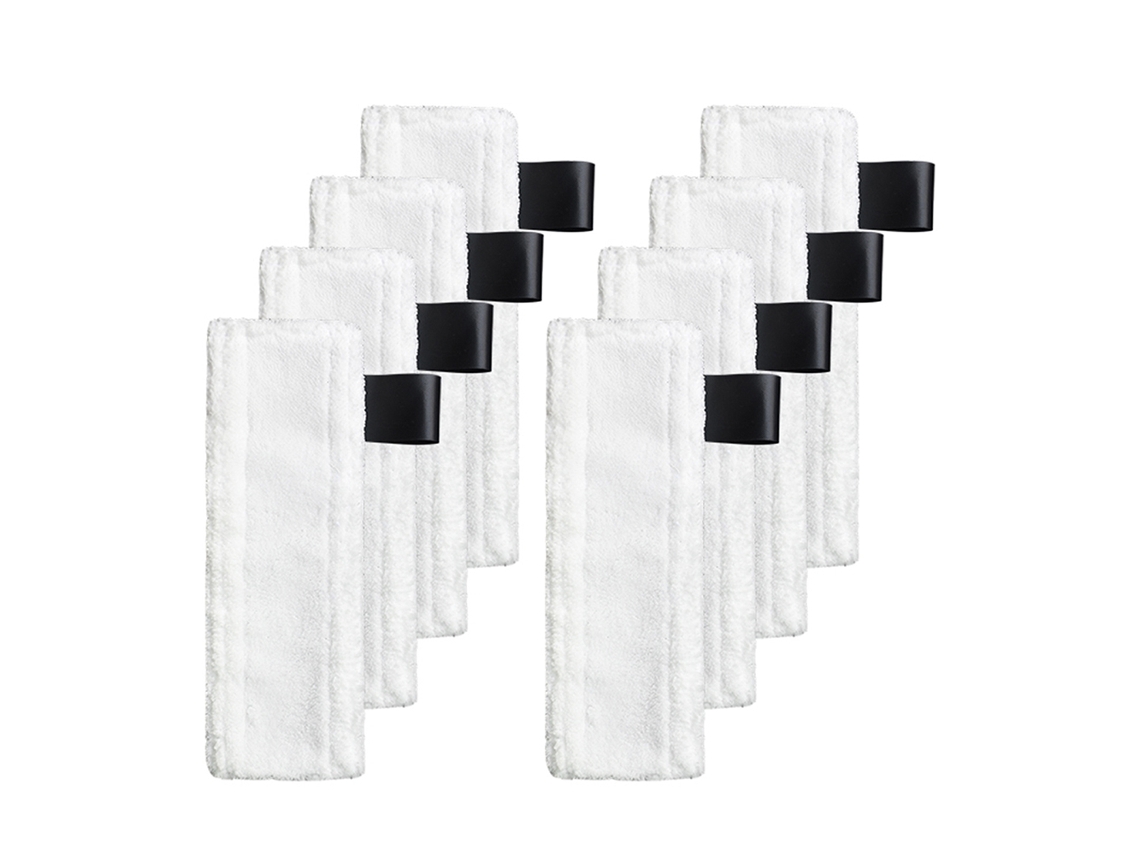 Conjunto de 8 Panos Microfibra Compatíveis com as Lavadoras a Vapor Karcher Easyfix Sc2, Sc3, Sc4 e Sc5 BRILVIBERA