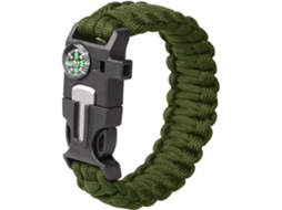 Pulseira de Sobrevivência com Bússola, Apito e Acessórios BRILVIBERA