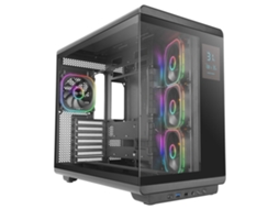 Caixa Pc Atx MARS GAMING Mc revpro Vidro Temperado Ecrã Lcd de 4,3", 4x Ventoinhas Argb, Usb c, Preto