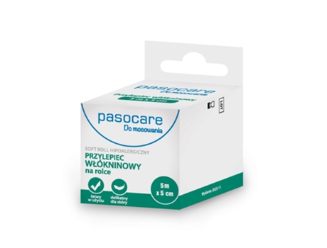 Rolo De Gaze De Fibra De Pasocare, 5m X 5cm Soft Roll Curativo Profissional Para Cuidados Médicos Diários Paso Trading