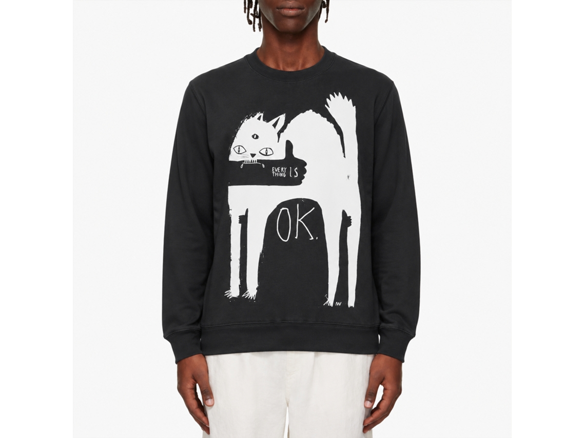 Rockinstone Everything Is Ok (cat Jumper) Sweatshirt Unique Designer Style