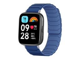 Bracelete para Redmi Watch 3 Active ou Lite Silicone Magnético Azul Marinho XIAOMOYU