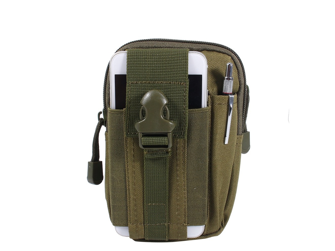 Bolsa de Cintura Tática Verde Militar com Compartimentos EOOCOO
