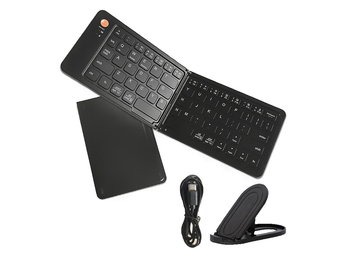 Teclado Bluetooth dobrável TAISHENGDA portátil em duas partes