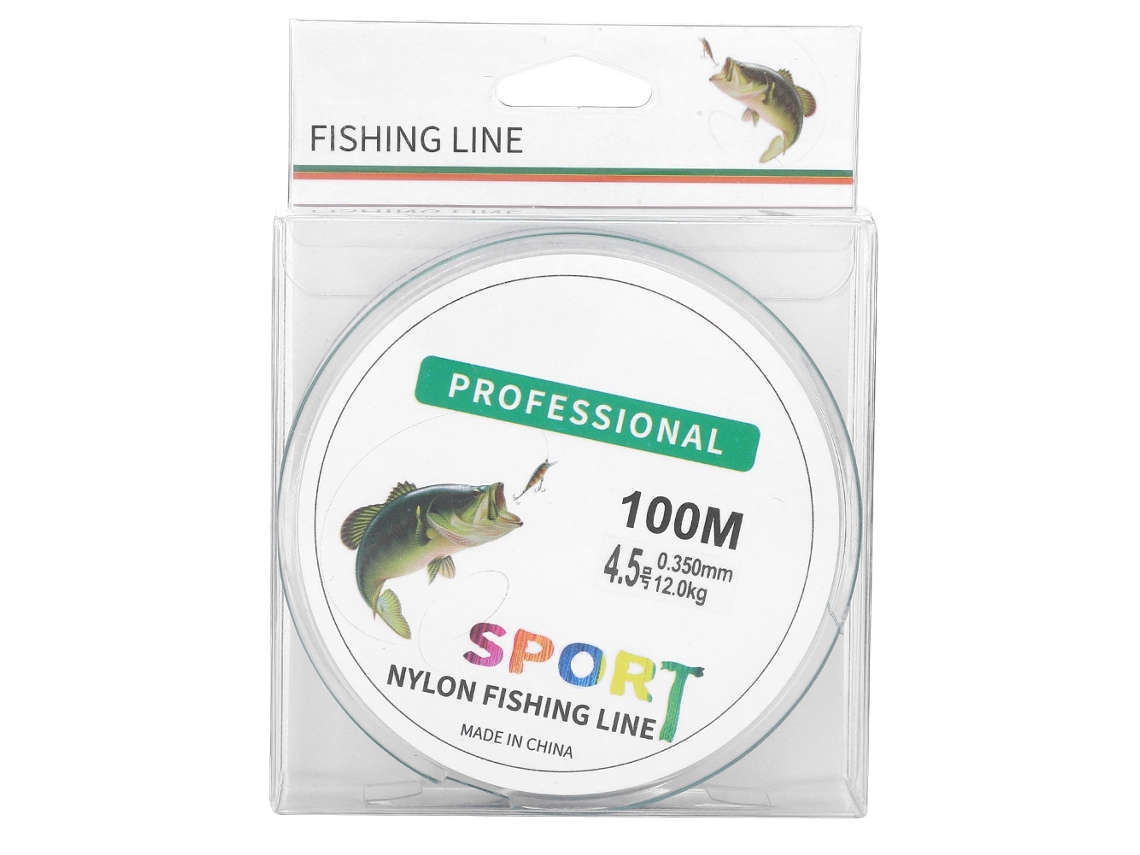 Linha de Pesca de Nylon 100m Heng Jia Verde Claro 4.5