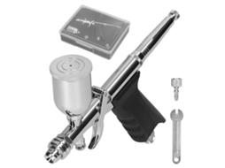 Kit de aerógrafo T217ba com copos de tinta de 15cc para modelos de carros, maquiagem, decoração de unhas e bolos.