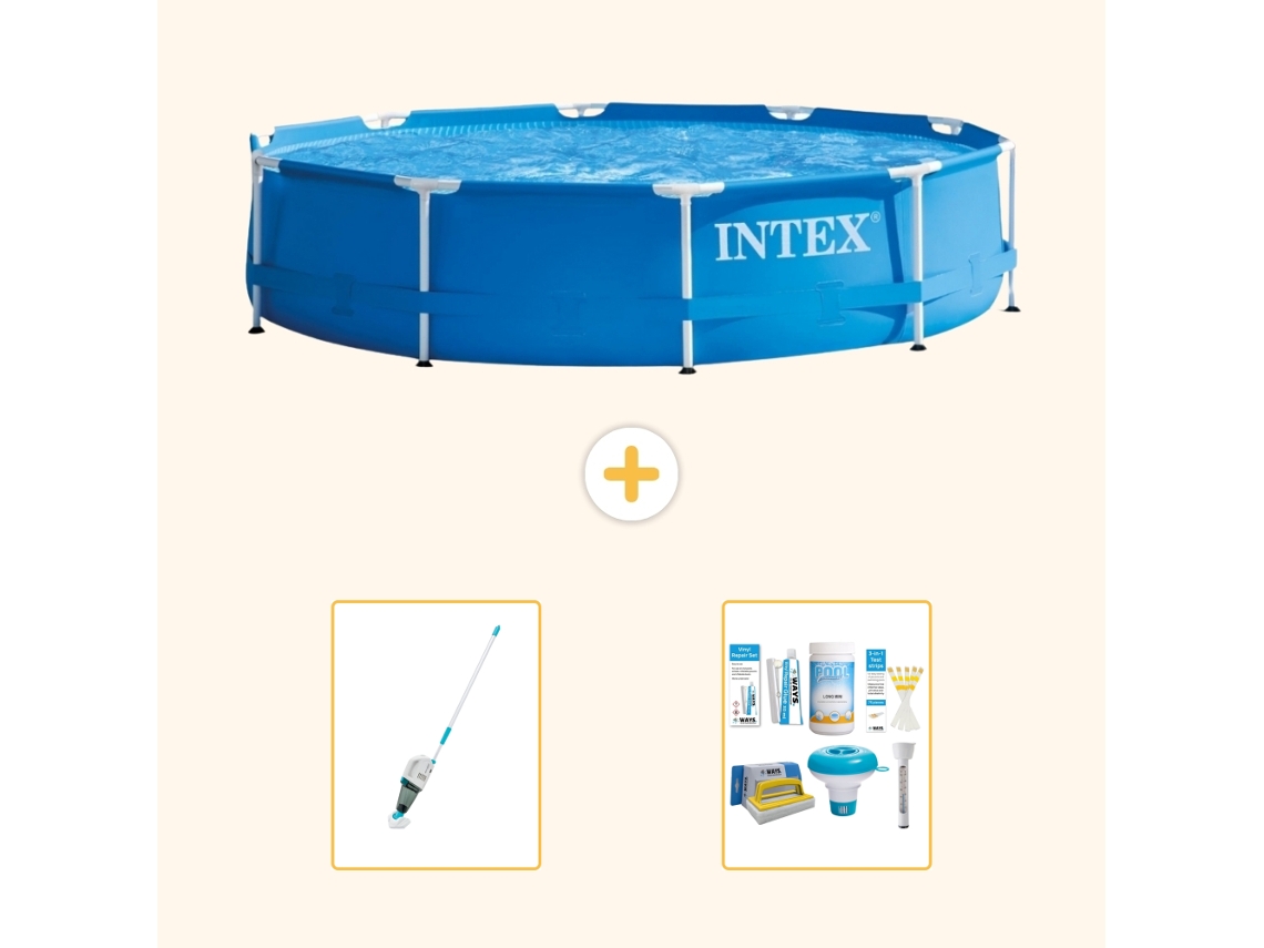 Intex Piscina Com Estrutura Redonda - 366x76 Cm - 3-peças S22457