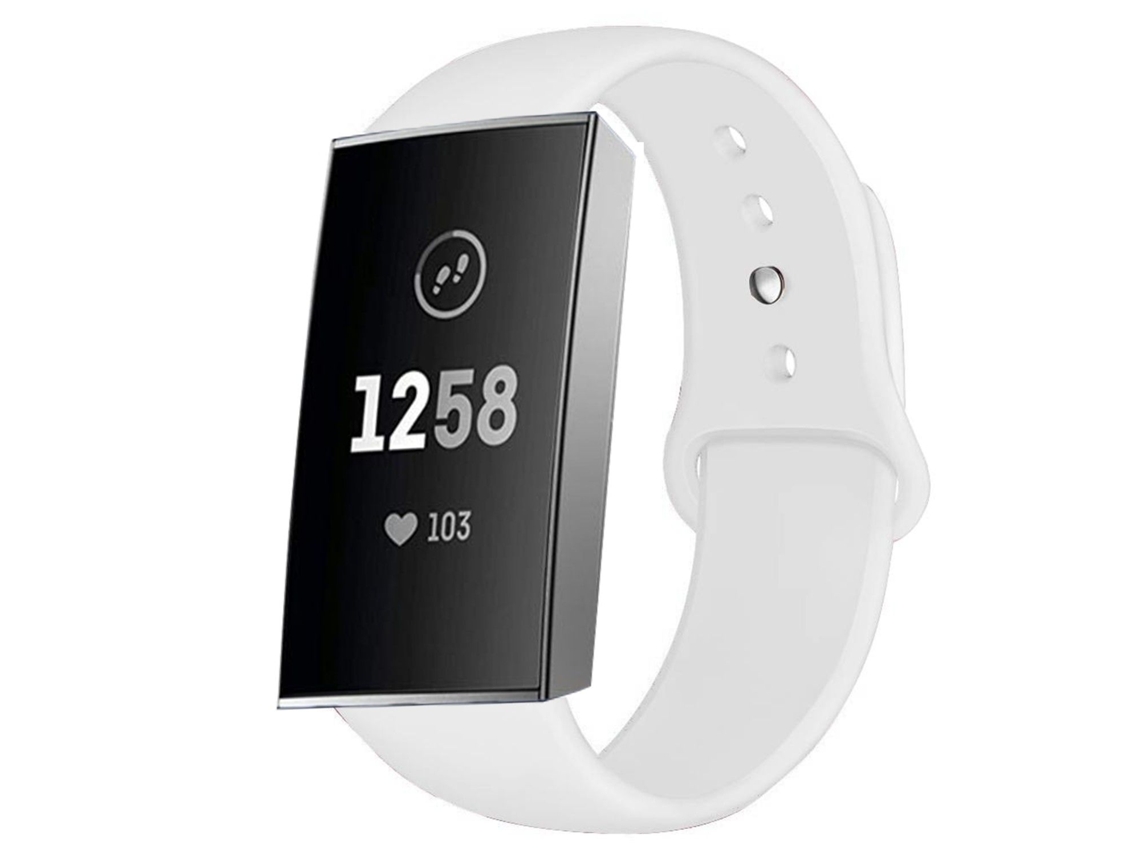 Bracelete Silicone Líquido para Branco Fitbit by Google Charge 4
