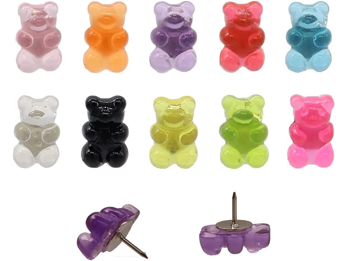 20 Tachinhas Decorativas Em Formato Urso, Ideias Para Fotos, Mapas De Parede, Murais De Mensagens E Quadros Cortiça
