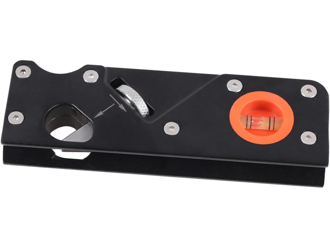 Planador Angular Preto Feito De Liga De Alumínio E Abs, Com Ajuste Por Botão.