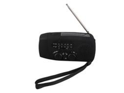 Baok-radio Solar De Manivela Com Lanterna Led Fm Am Wb Usb Portátil Para Emergências Preto Europa