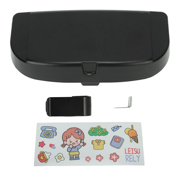 Porta, Óculos Multifuncional para Carro, com Clipe, Preto AQUAFORGE