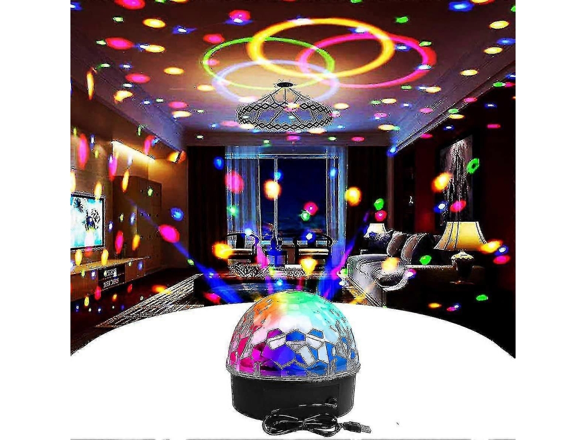 Lâmpada De Festa Com Efeito Disco E Projetor Led Giratório