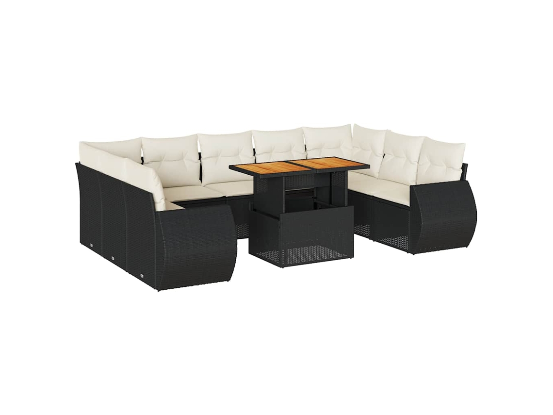 Garden Sofa Set, Garden Sofa Sets Vidaxl Preto Rattan / Vime (n/a)