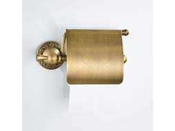 Richvibe Suporte De Papel Higiênico Parede Em Latão, Design Retrô Elegante, Decoração Para Banheiro, 19, 5x 6x 11, 5cm