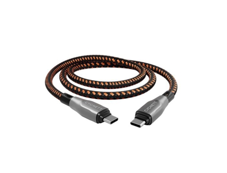 Cabo Armoured Pro 240w Usb C Para Usb C Kevlar 1m Preto Cygnett