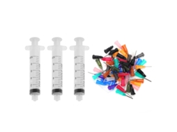 60 Seringas Plásticas de 10ml com 3 Agulhas Combinadas para Uso Industrial Manual Descartável
