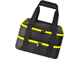 Bolsa organizadora de tecido resistente para ferramentas e acessórios, compatível com baterias de 20V, 12V, 18V e 60V.
