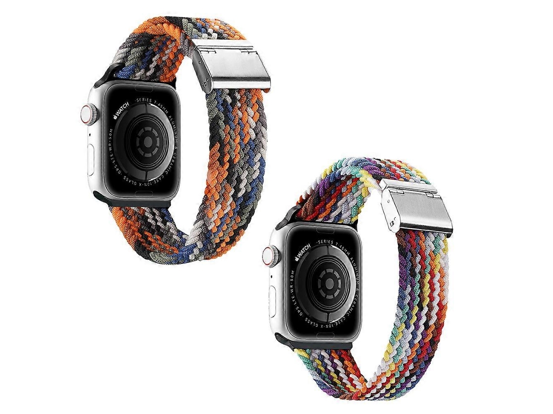 Pulseira De Relógio, Tira Trançada Elástica, Compatível Com Apple Watch Olysi Shop
