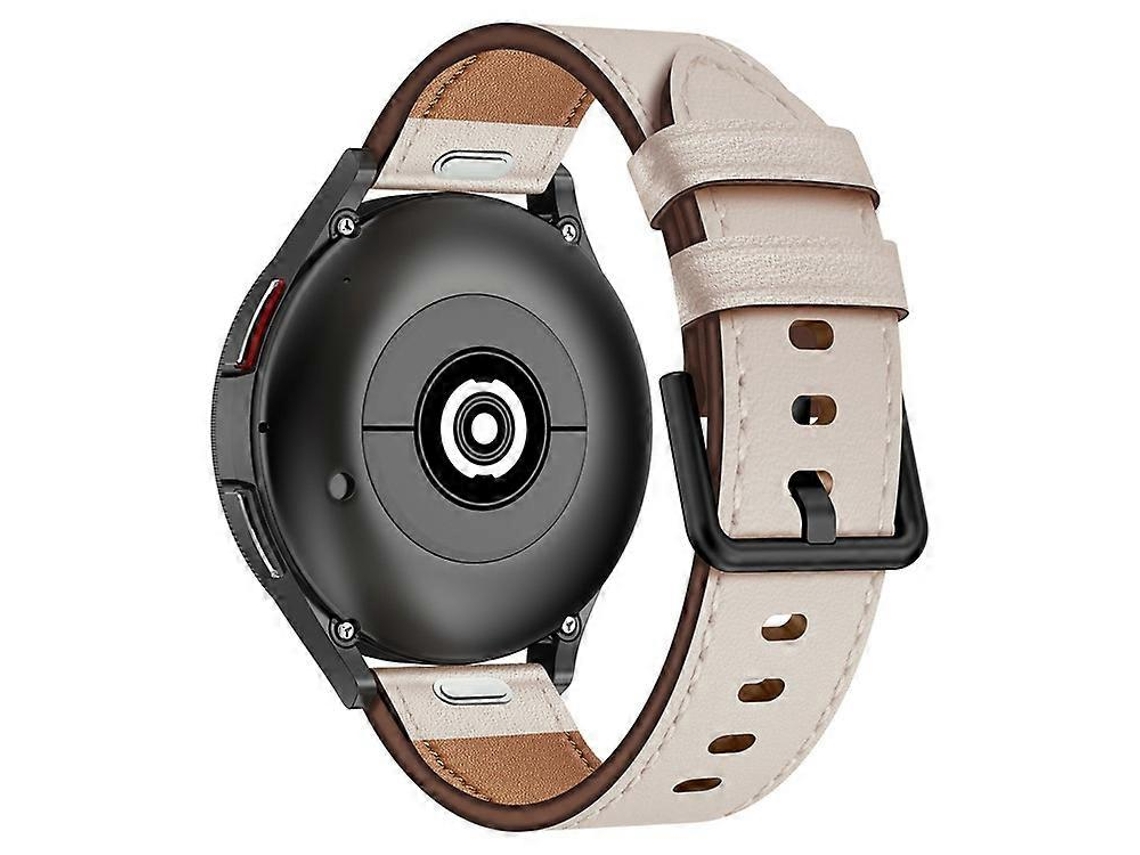 Pulseira de substituição universal para relógio inteligente de 22 mm, camada superior de couro bovino, pulseira ajustável para bicicleta elétrica