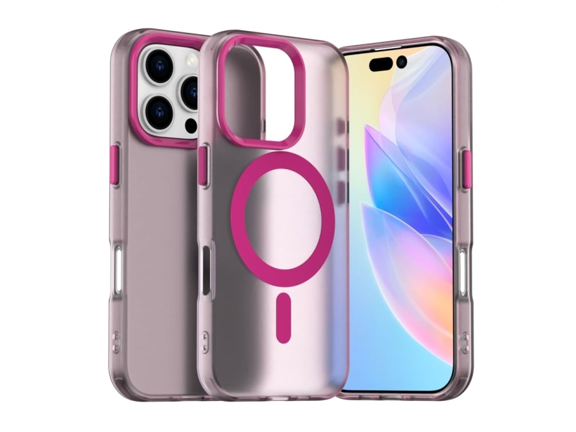 Capa Híbrida Para Iphone 16 Pro Max - Pc E Tpu Com Magsafe | Candy Design - Vermelha